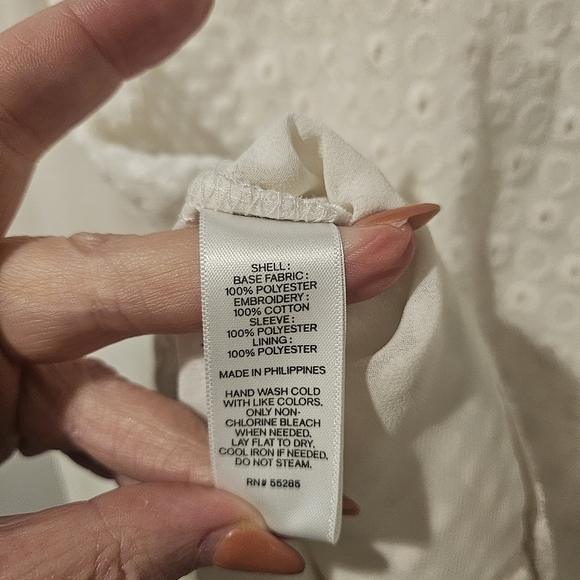 Express Ivory Textured Blouse, Small - Picture 5 of 5